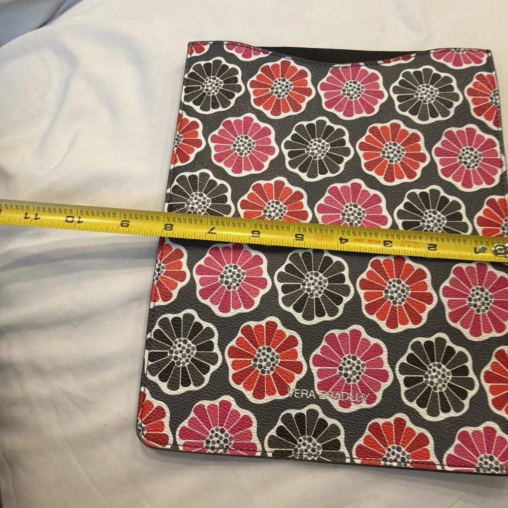 Vera Bradley Tablet Sleeve BLOSSOMS Black,‎ Red, Pink Slim 8 x 10 in Ipad Kindle